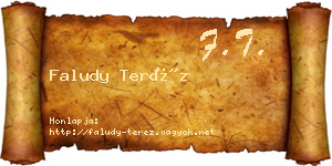 Faludy Teréz névjegykártya